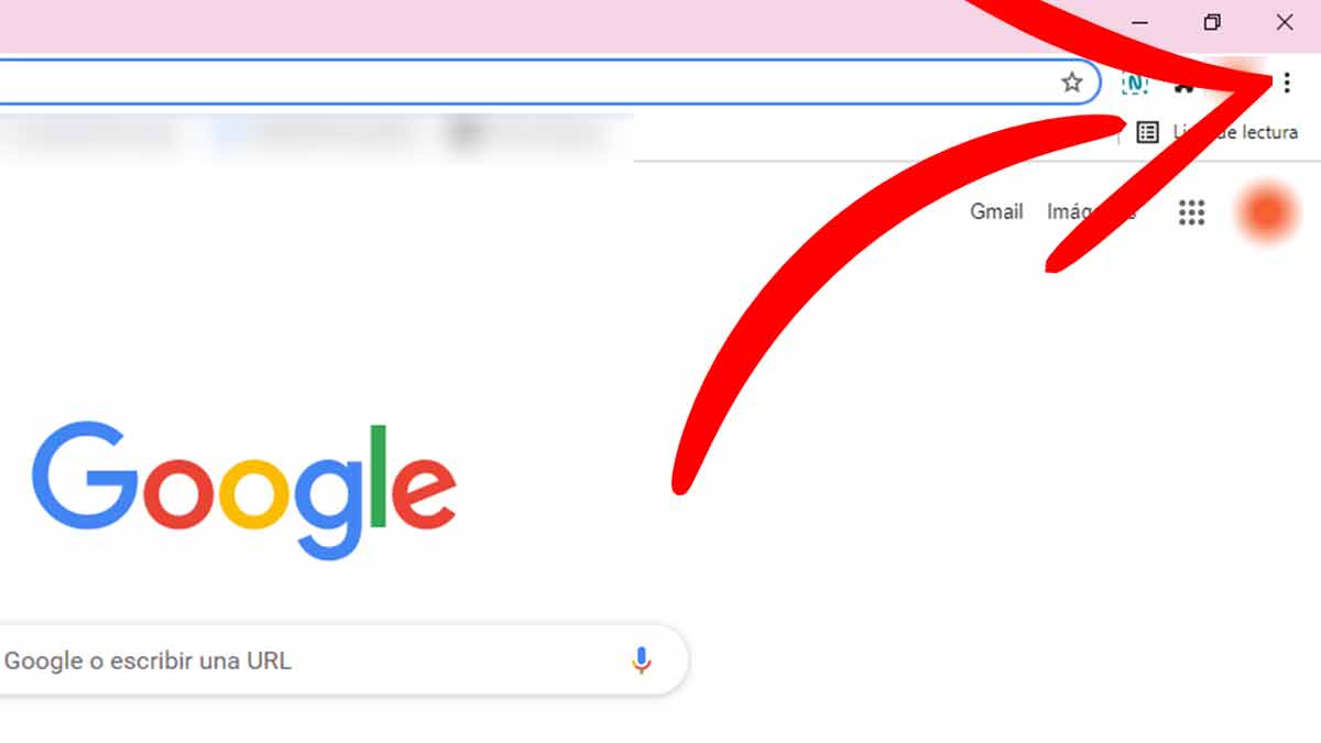 Selección de opciones en Google Chrome