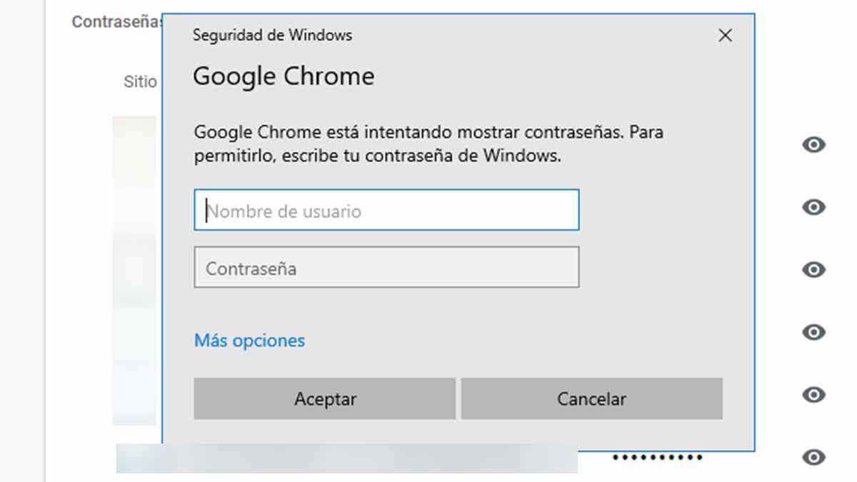 Introducir la clave para acceder a la contraseña de Google