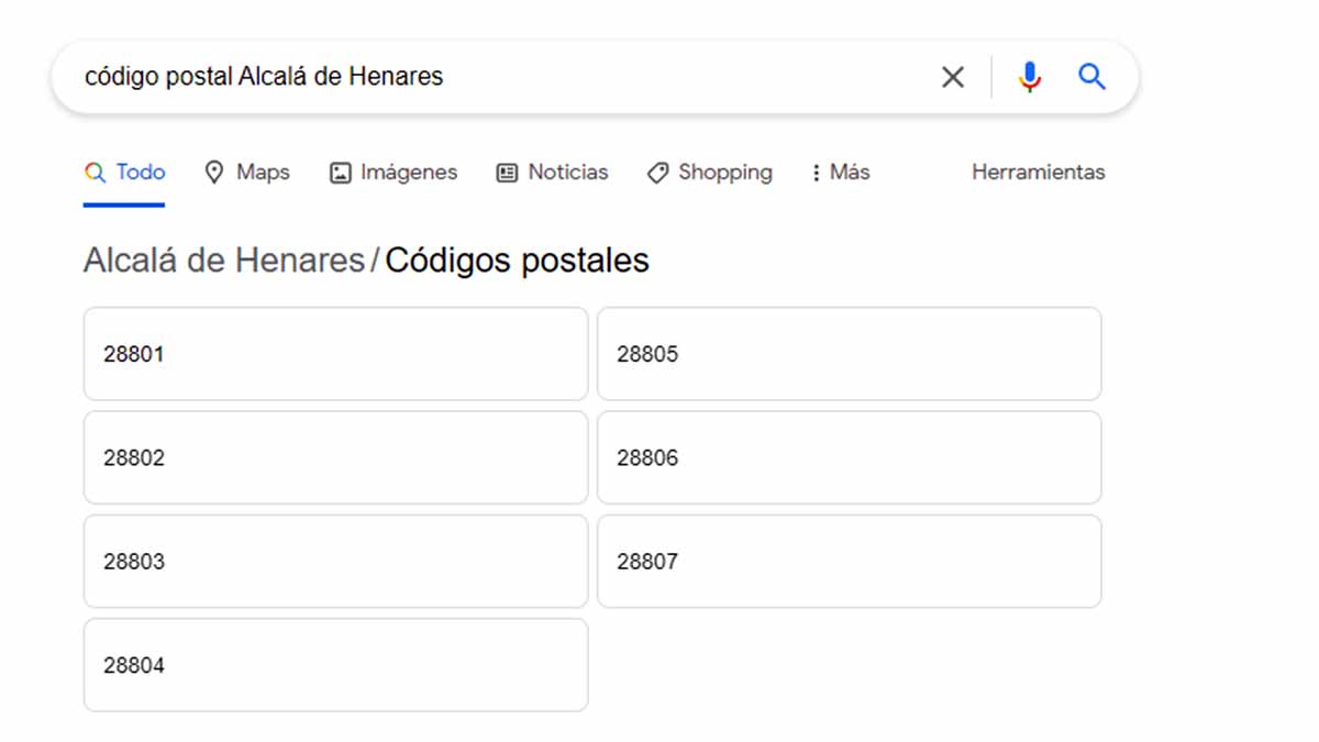 Código postal de Alcalá de Henares
