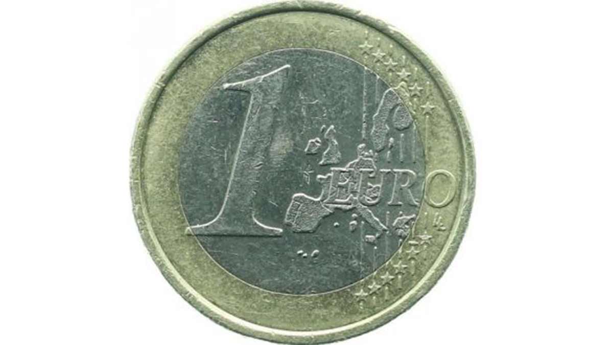 Moneda con error de un euro en Portugal
