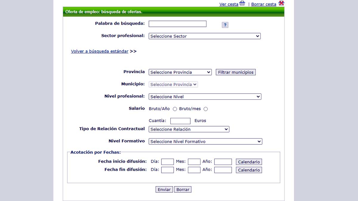 buscador avanzado del SNE