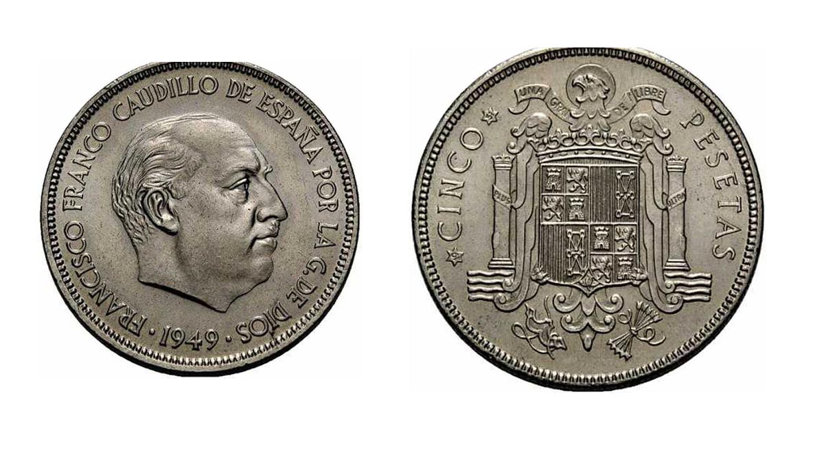 Estrella 51 moneda de cinco pesetas