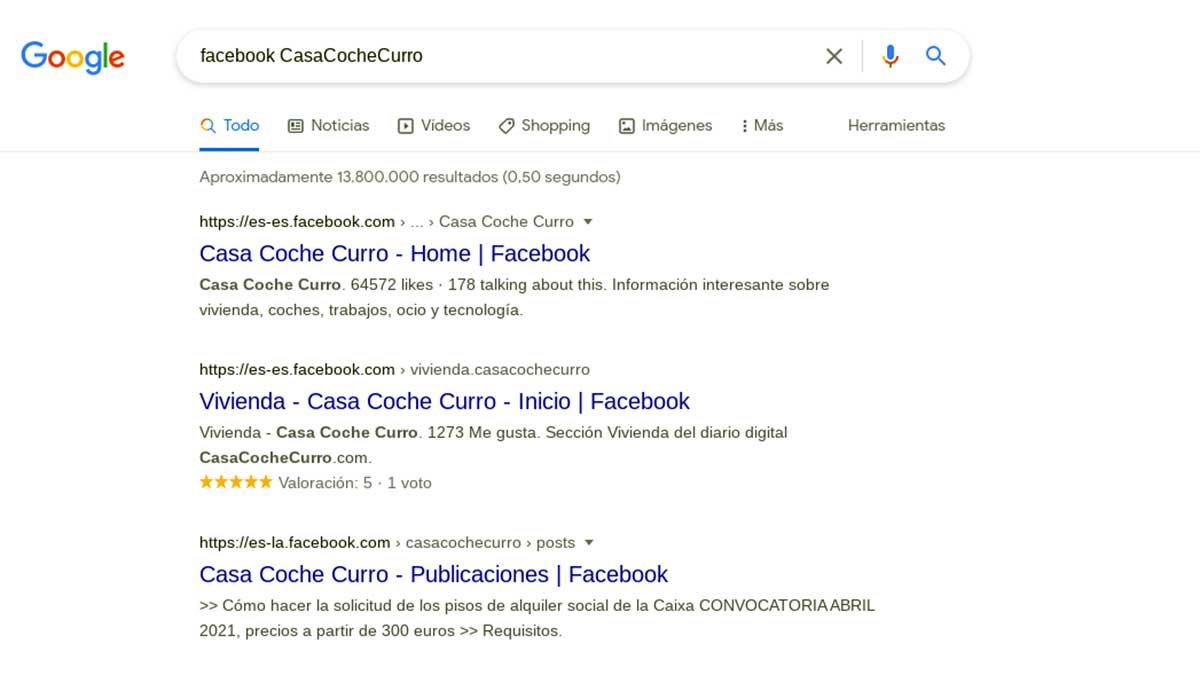 Acceder a la red social de CasaCocheCurro