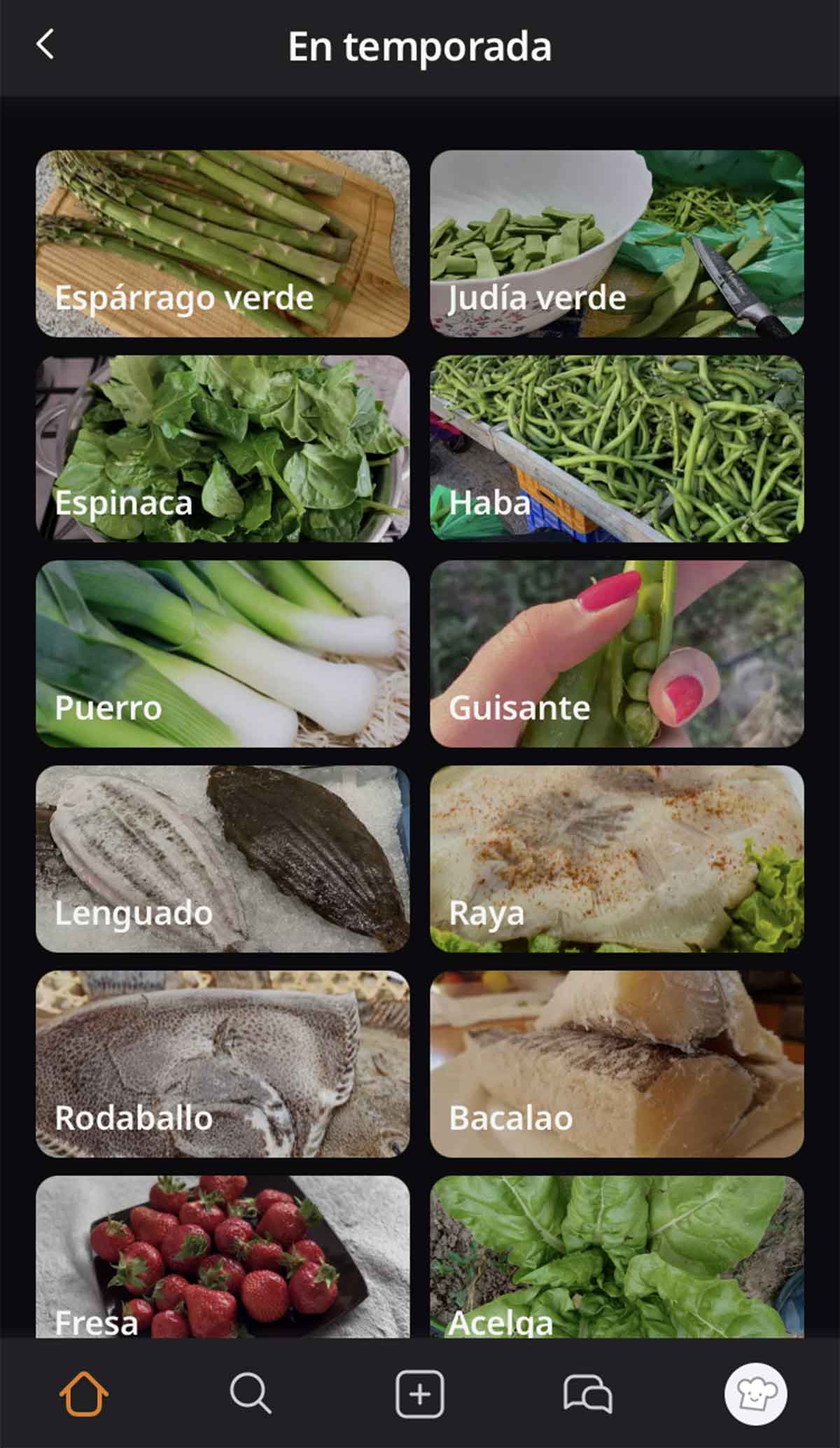 Productos frescos de temporada