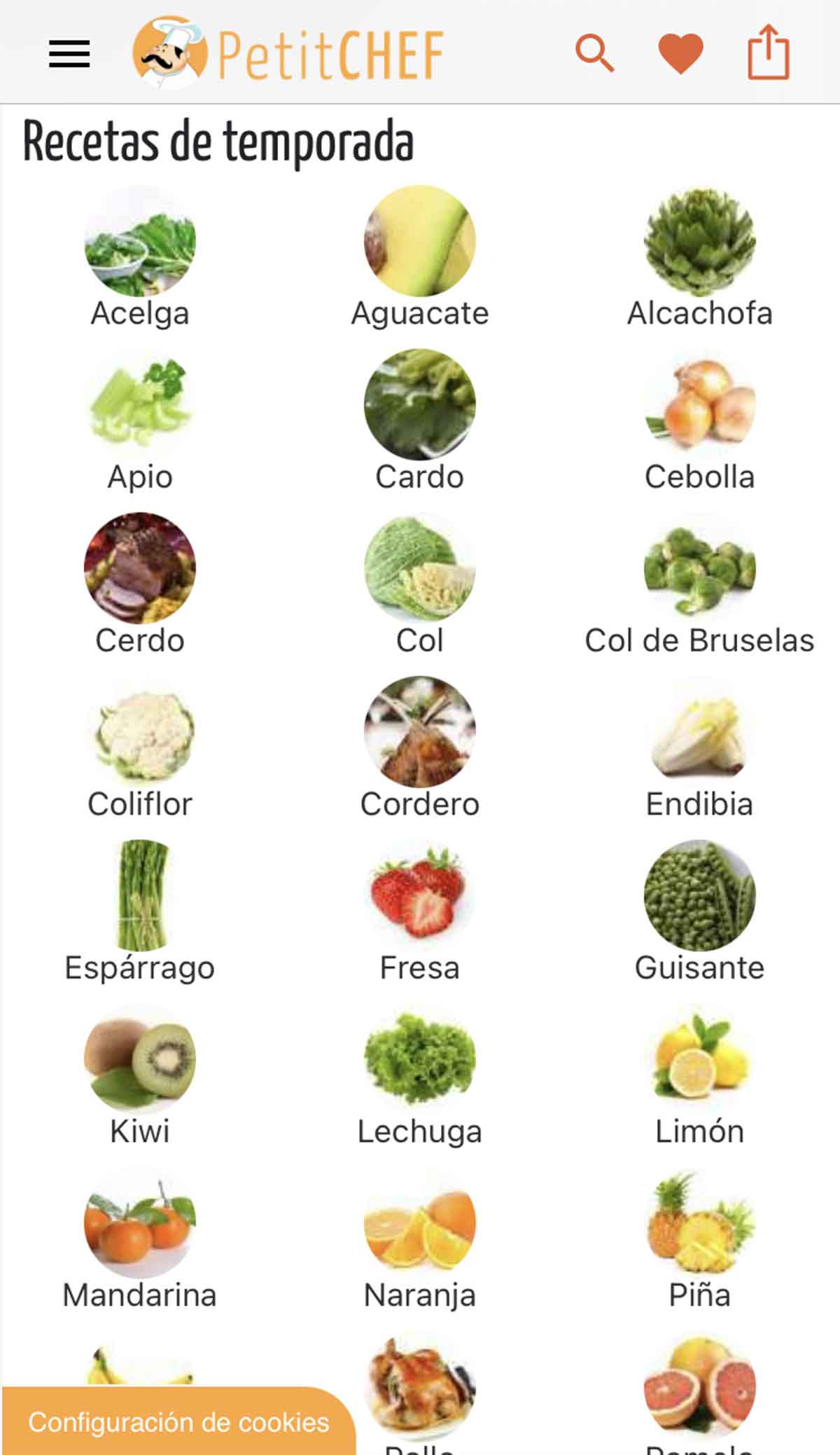 Recetas de temporada