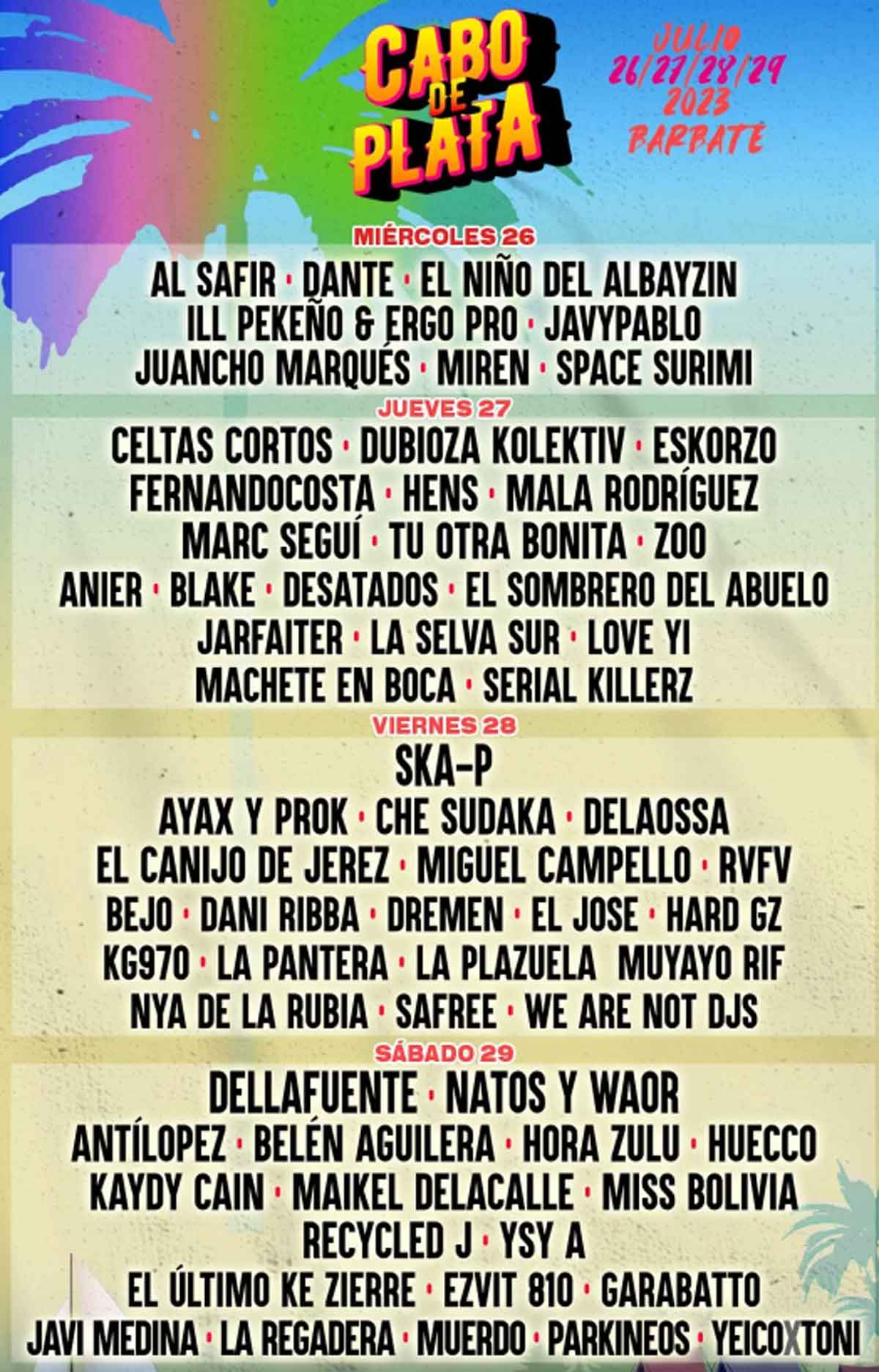 Cartel de Cabo de Plata 2023.