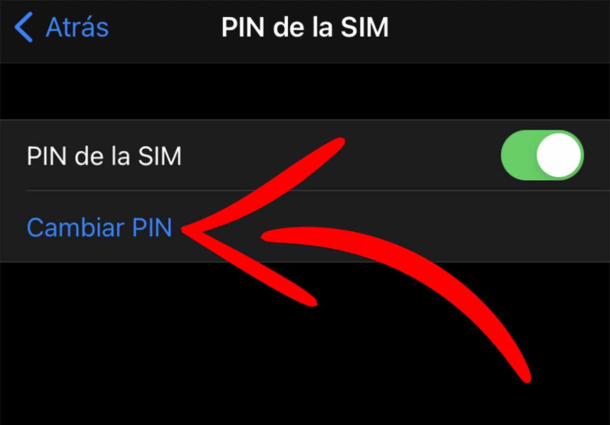 Cambiar el PIN de la tarjeta SIM