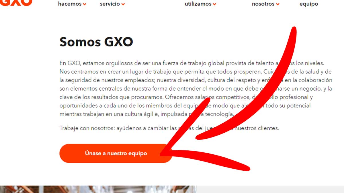 Botón únete a nuestro equipo de GXO