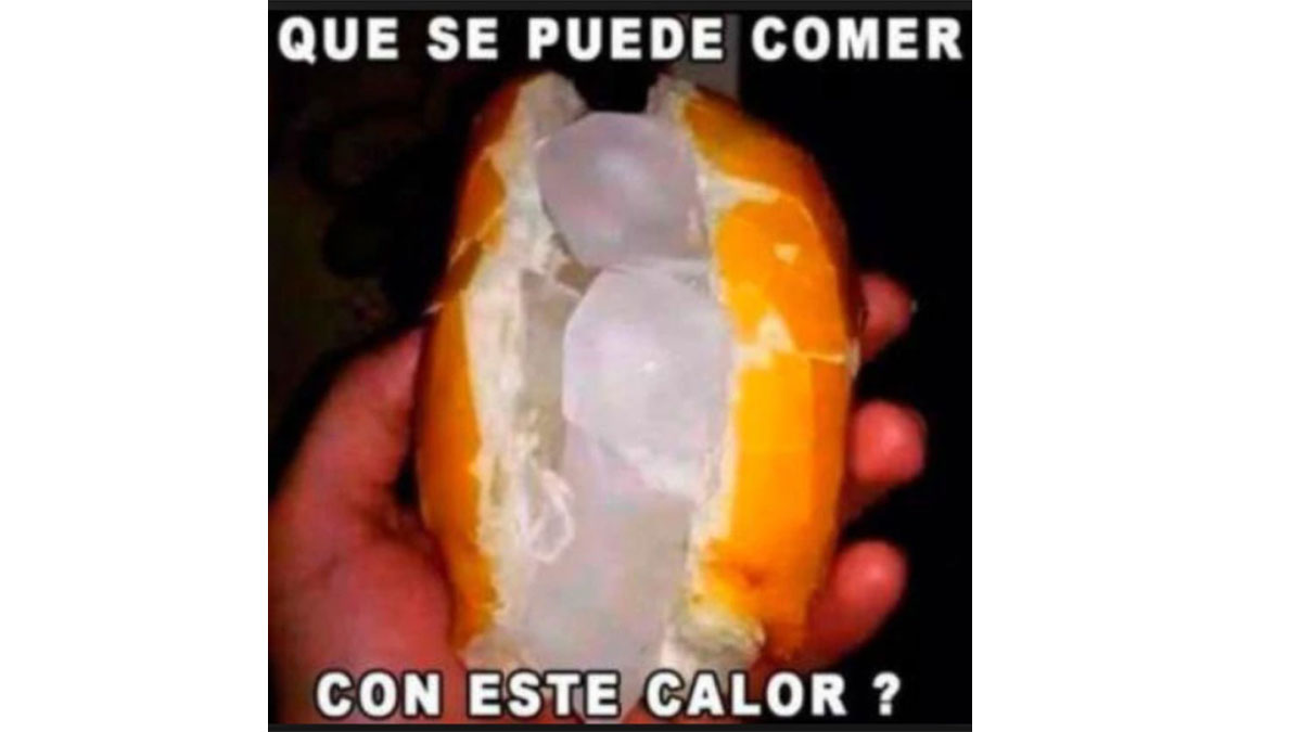 Bocadillo de hielo meme ola de calor