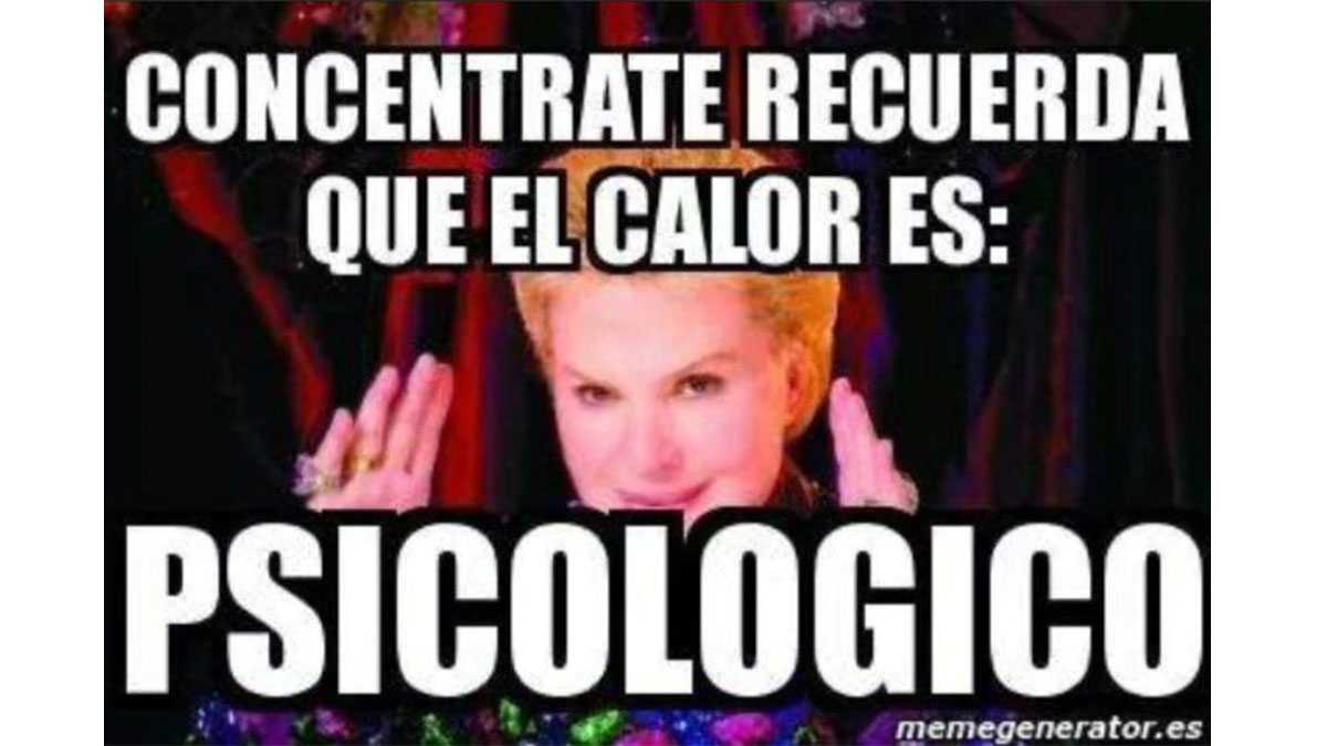 Meme sobre el calor por aumento de temperatura