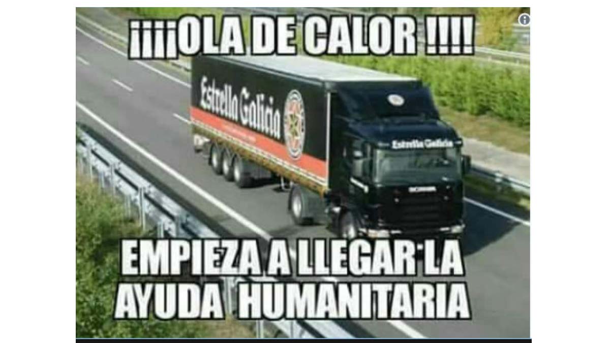 Refuerzos de cerveza meme ola de calor