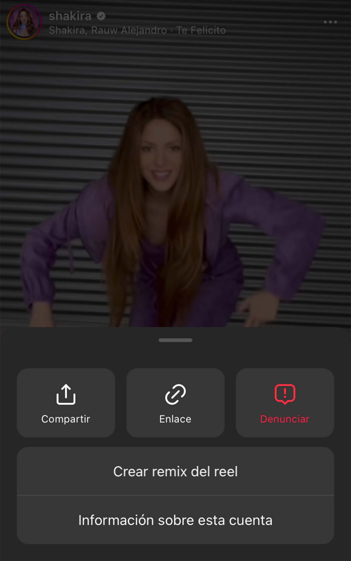 Copiar enlace Instagram