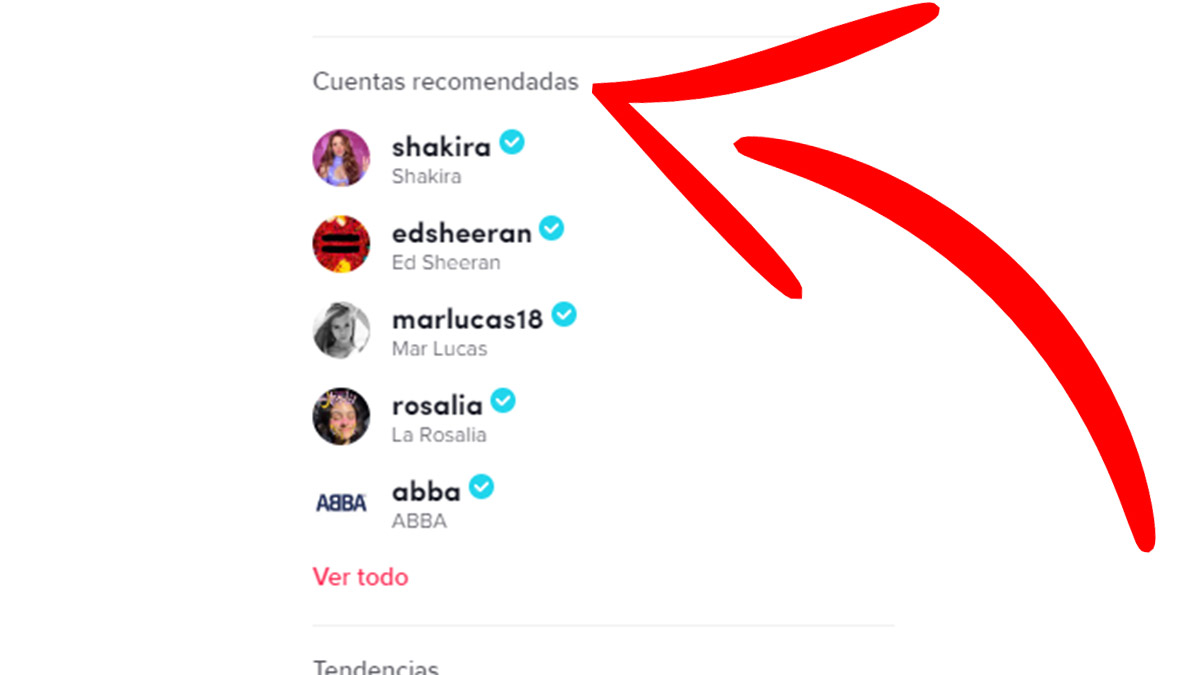 Cuentas recomendadas en tik tok
