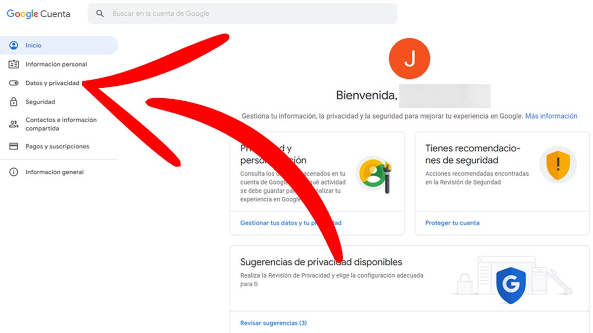 Datos y privacidad de Google