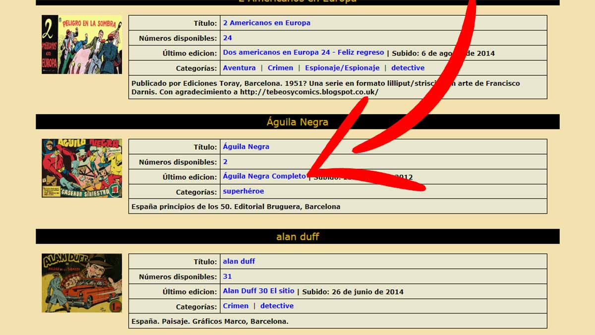 Leer un cómic en Comic Book +