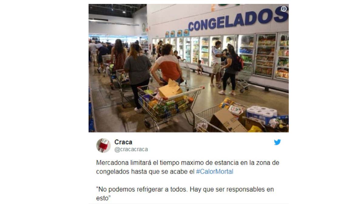 Meme mercadona ola de calor