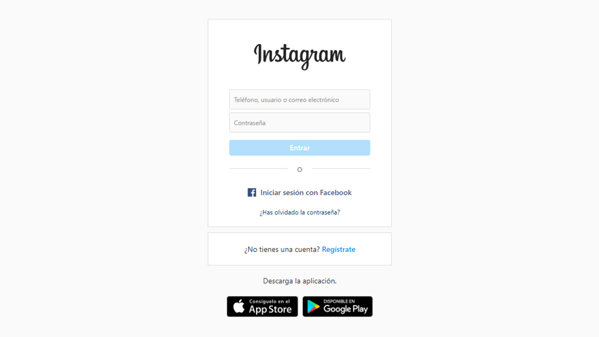 Bloqueo de página en Instagram