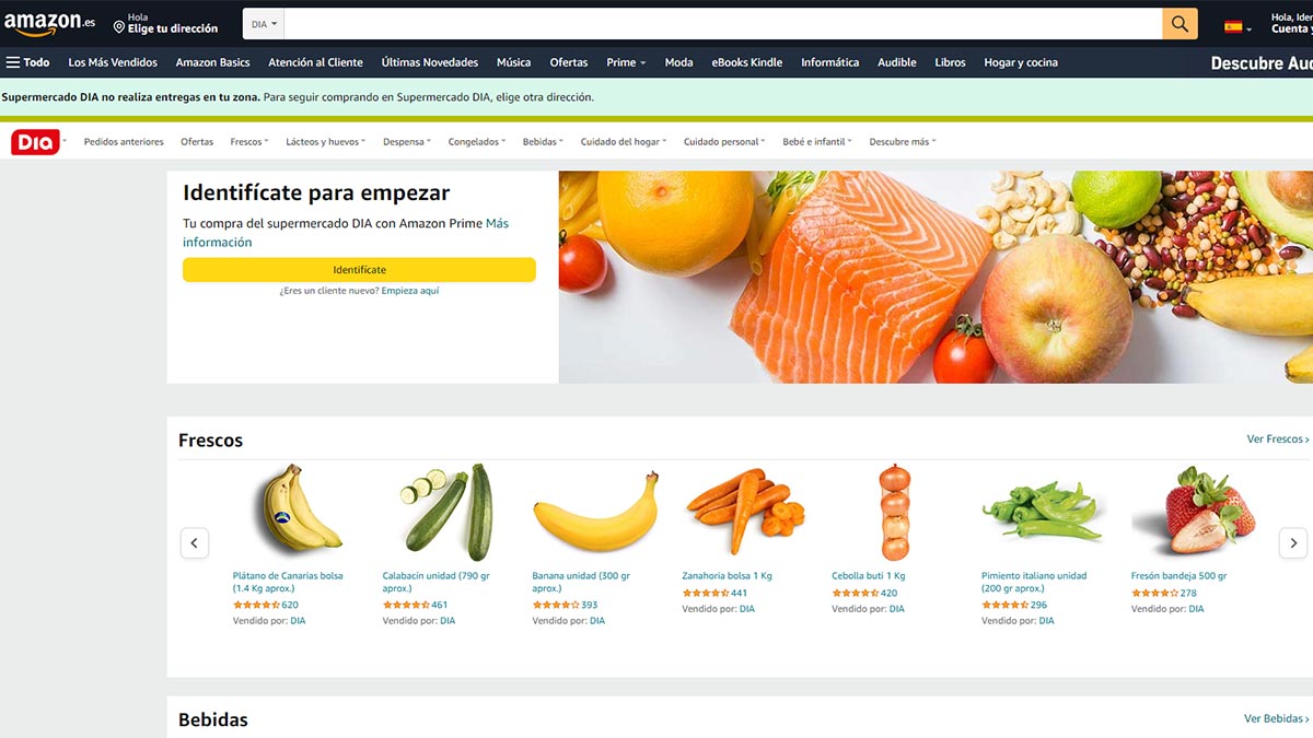 Supermercado Día en Amazon