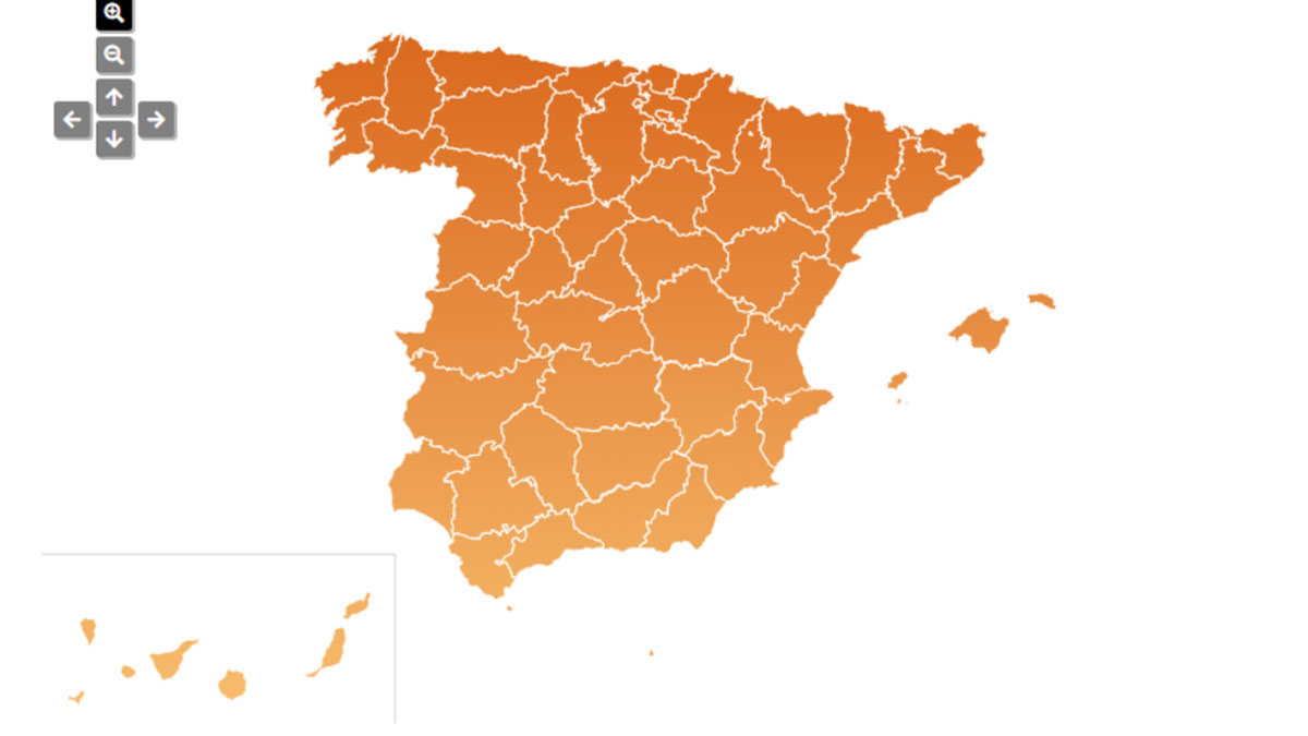 Mapa interactivo de España del SEPE
