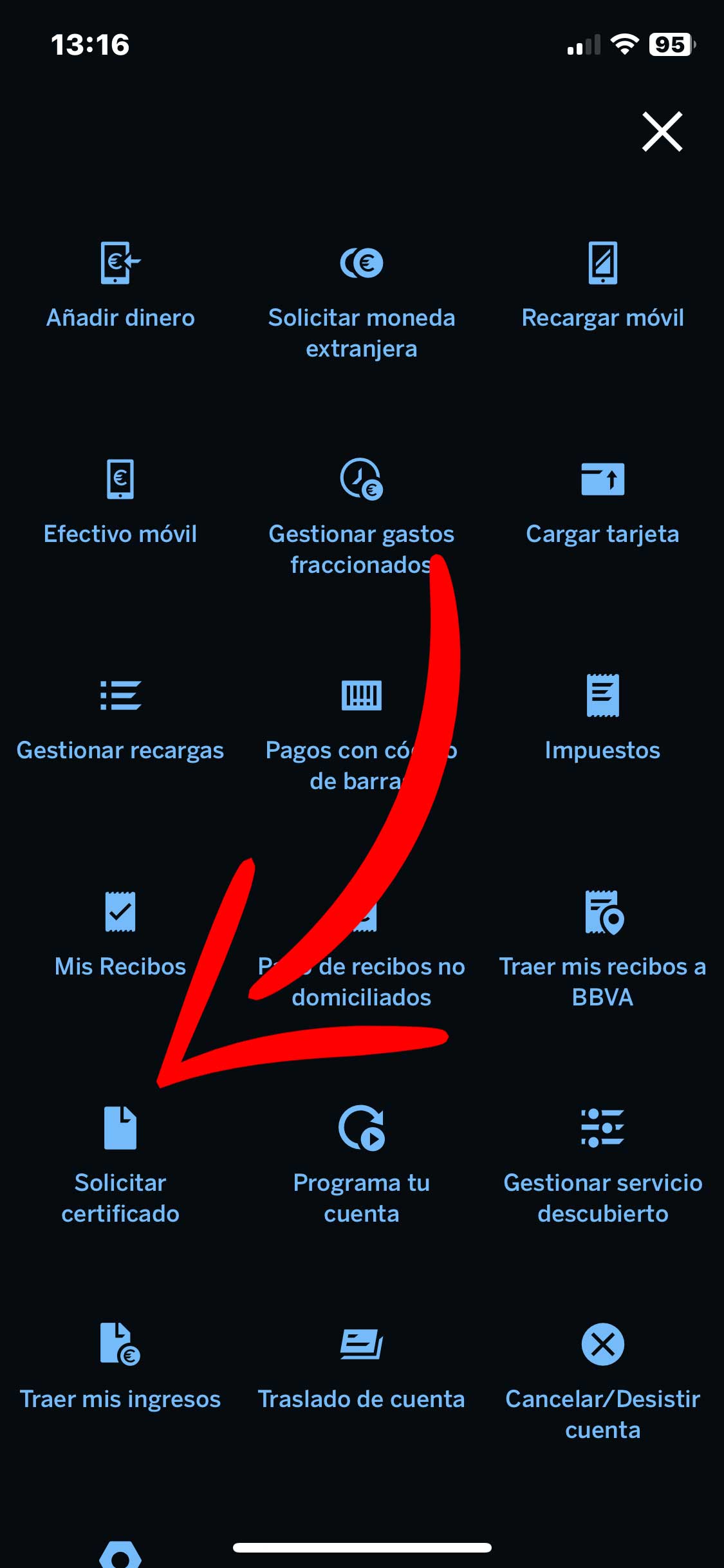 Solicitar certificados