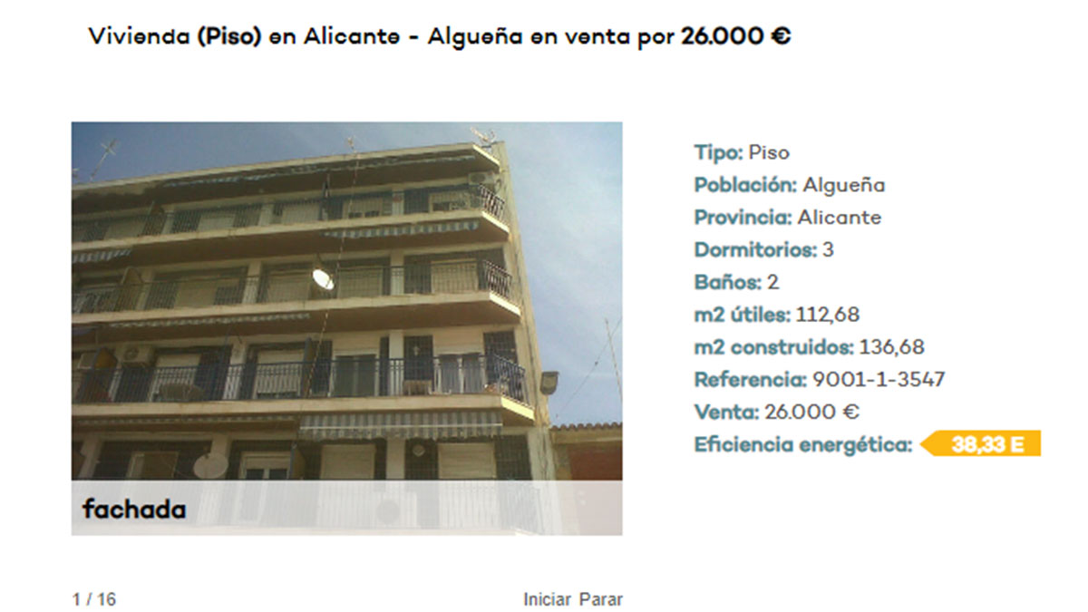 Vivienda en Alicante 26.000 euros