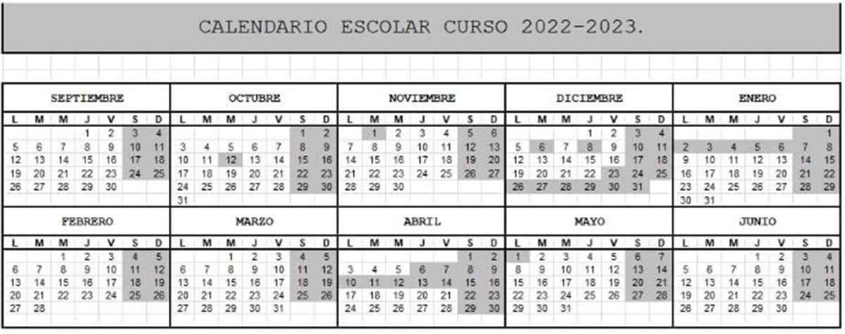 Calendario escolar Navarra