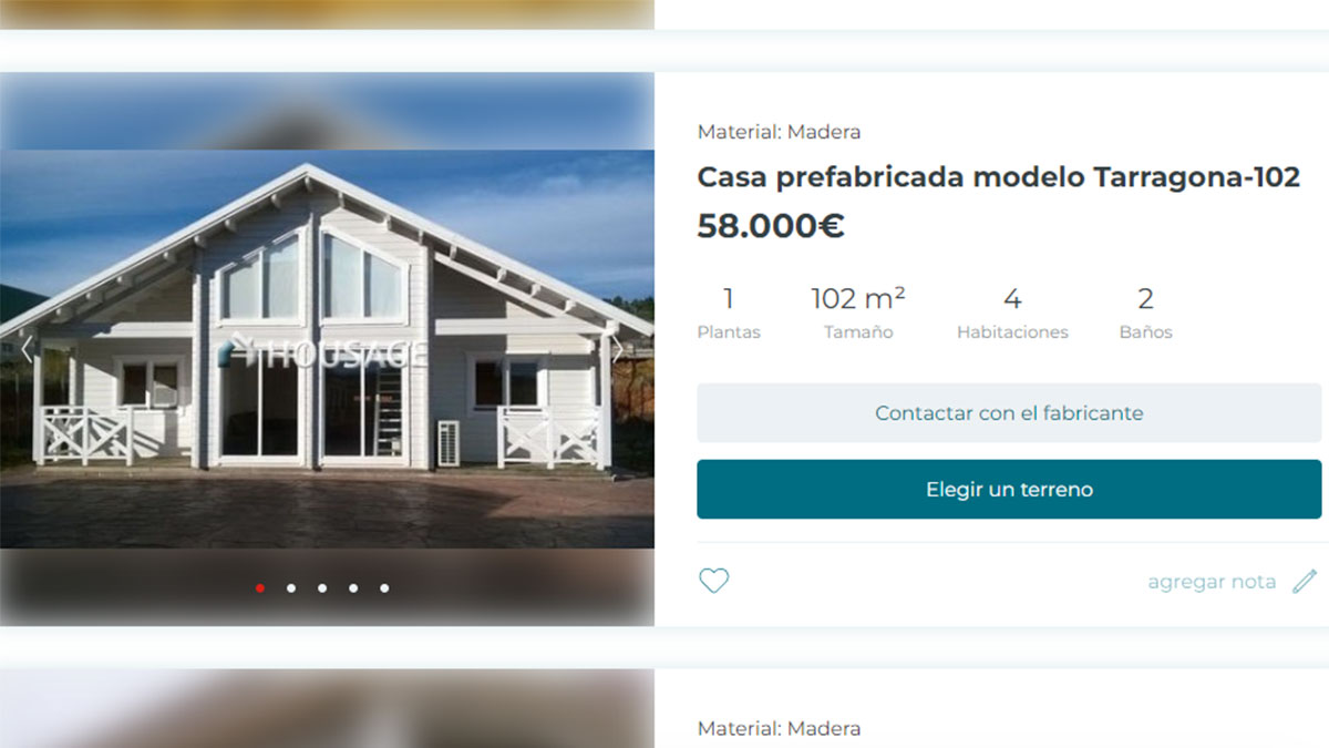 Casa prefabricada desde 58.000 euros