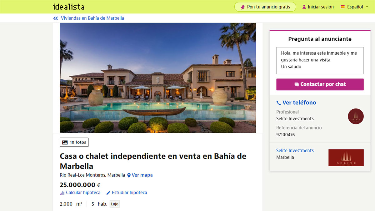 Casa en Marbella por 25 millones de euros