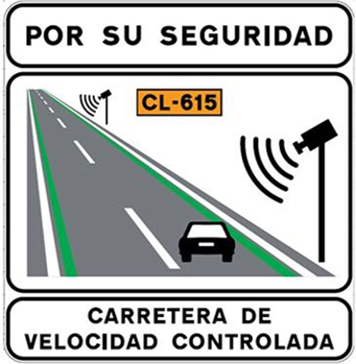 Señal líneas verdes