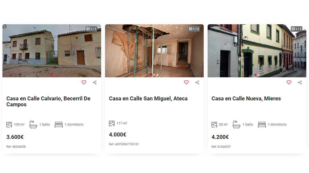 Pisos desde 3.000 euros