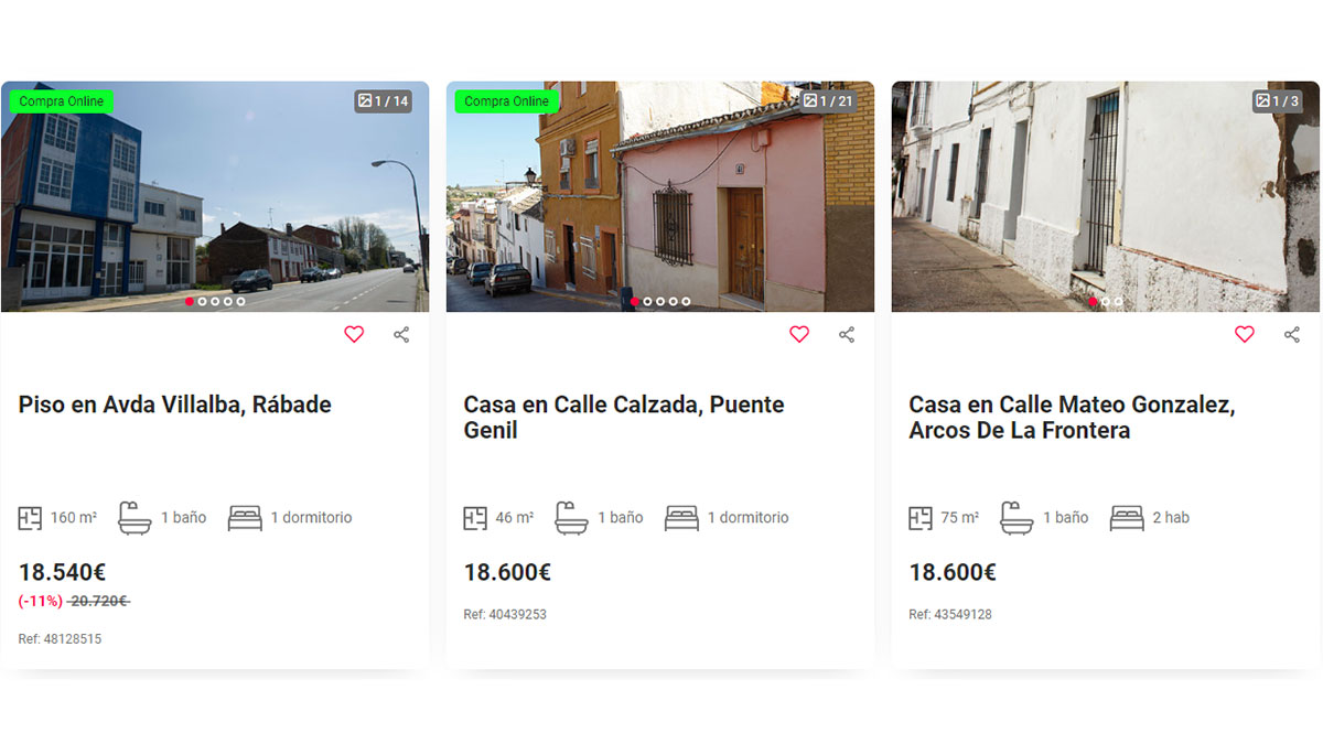 Casas desde 18.000 euros