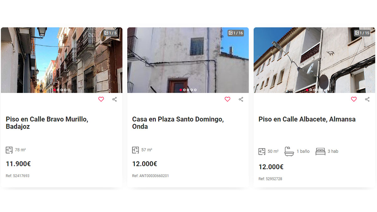 Casas desde 12.000 euros