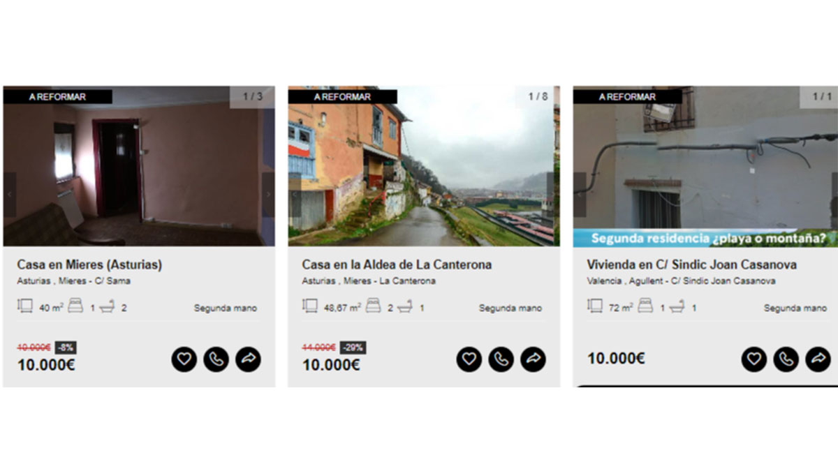 Casas 10.000 euros