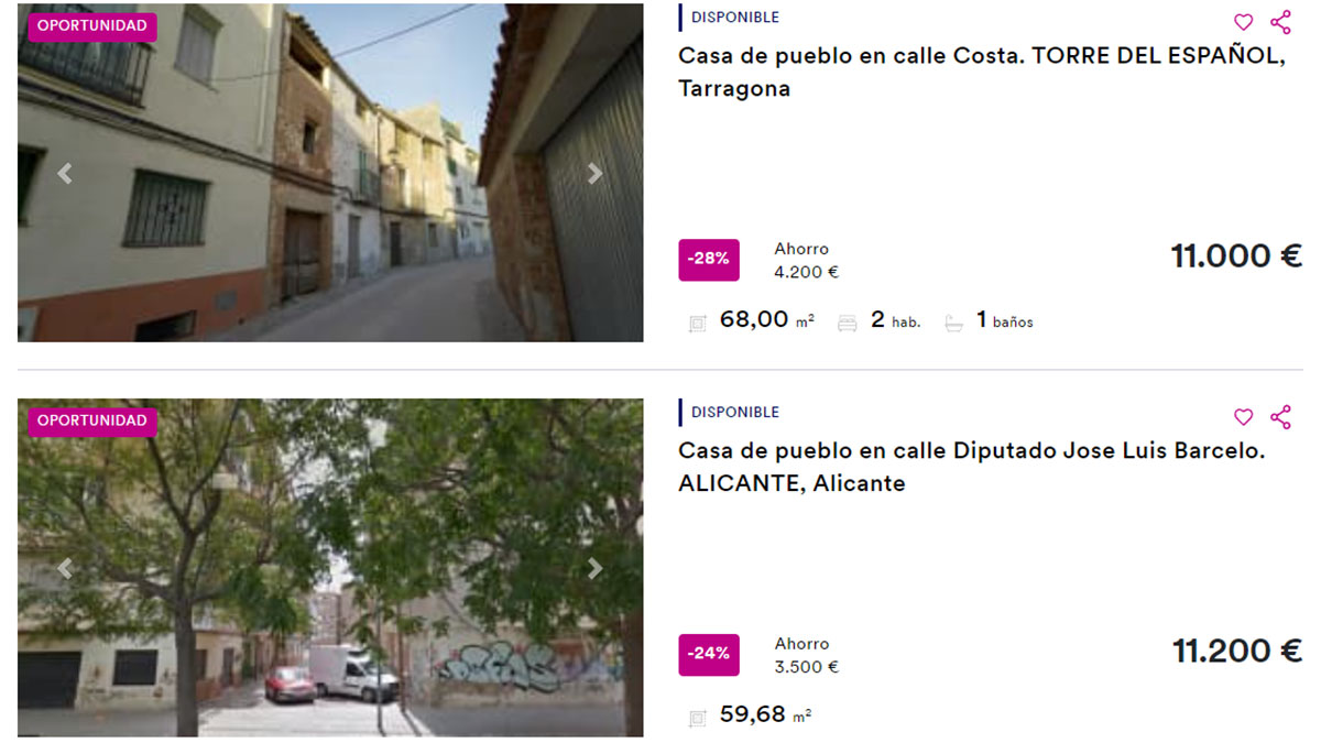 Viviendas de 11.000 euros Cajamar