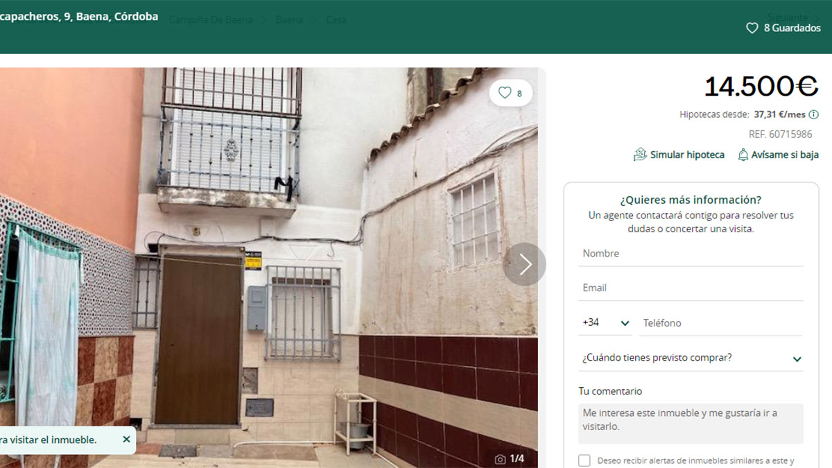 Casa en venta por 14.500 euros