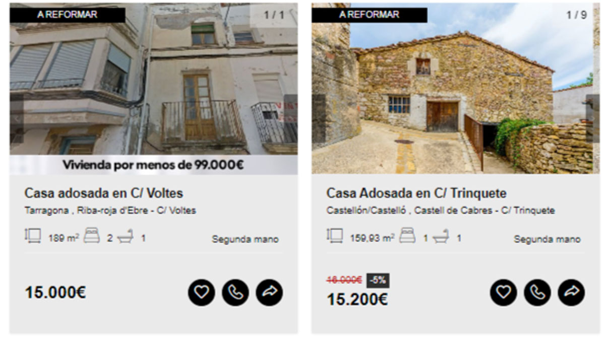 Casa en venta 15.000 euros
