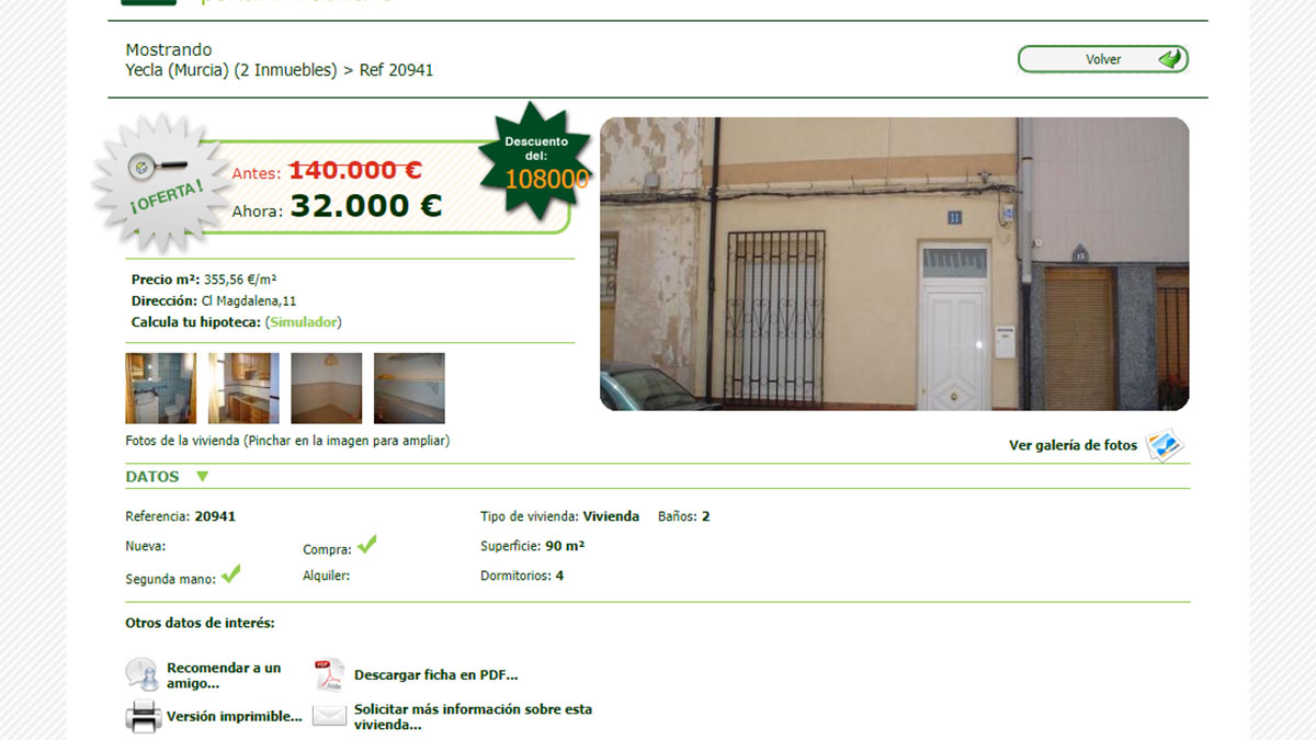 Casa a la venta por 32.000 euros