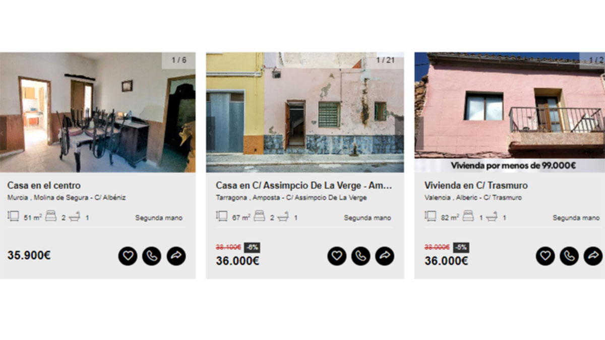 Viviendas por 36.000 euros