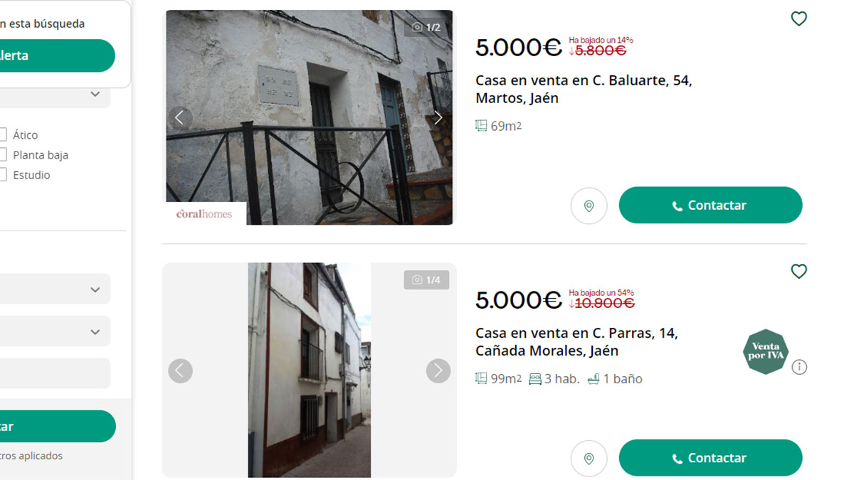 Viviendas baratas en Jaén