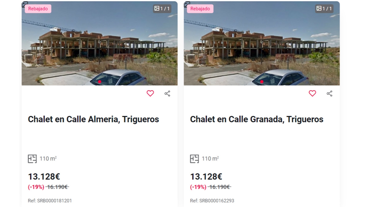 Chalets más baratos por 13.000 euros