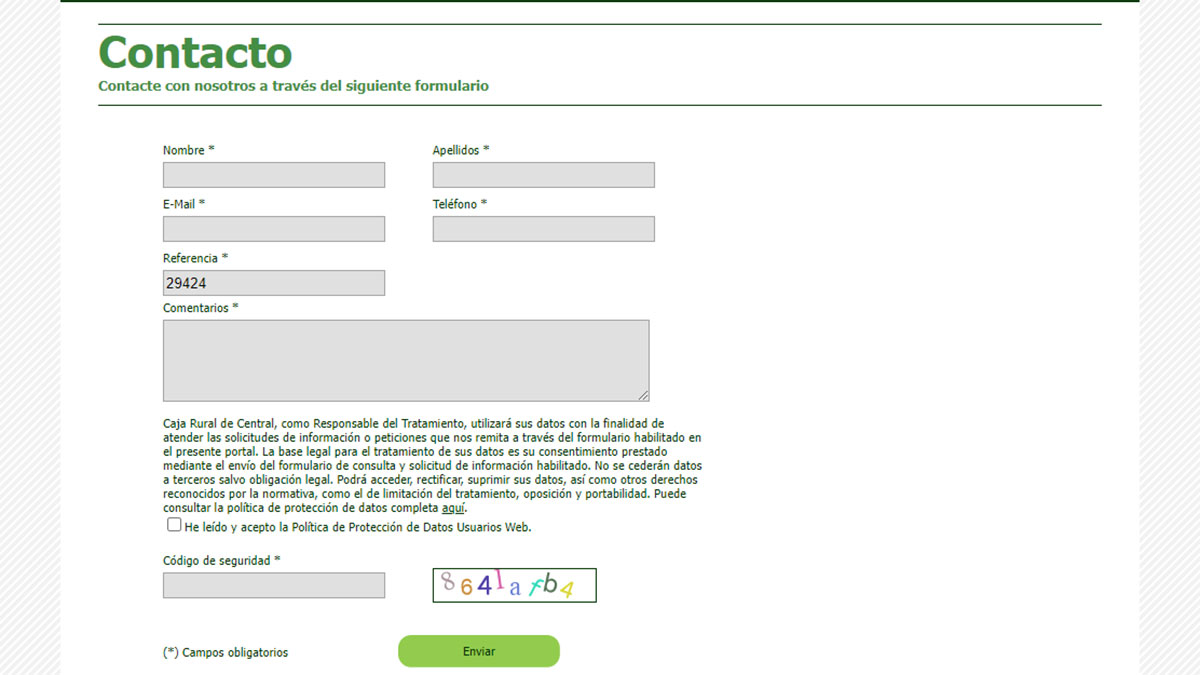 Enviar formulario de contacto