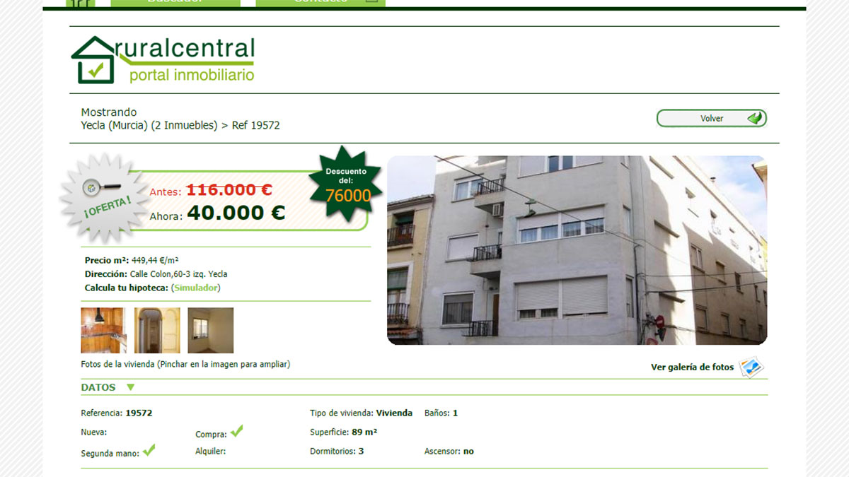 Detalle y descripción de las viviendas