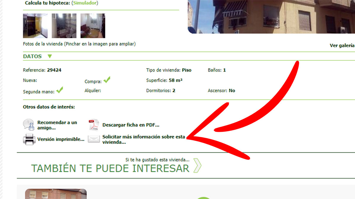 Solicitar información de un inmueble
