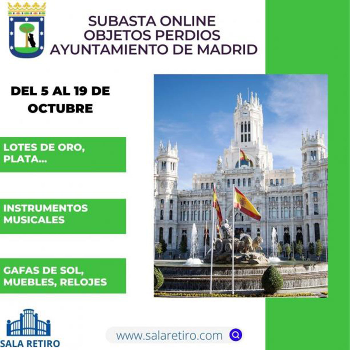 Subasta de objetos perdidos