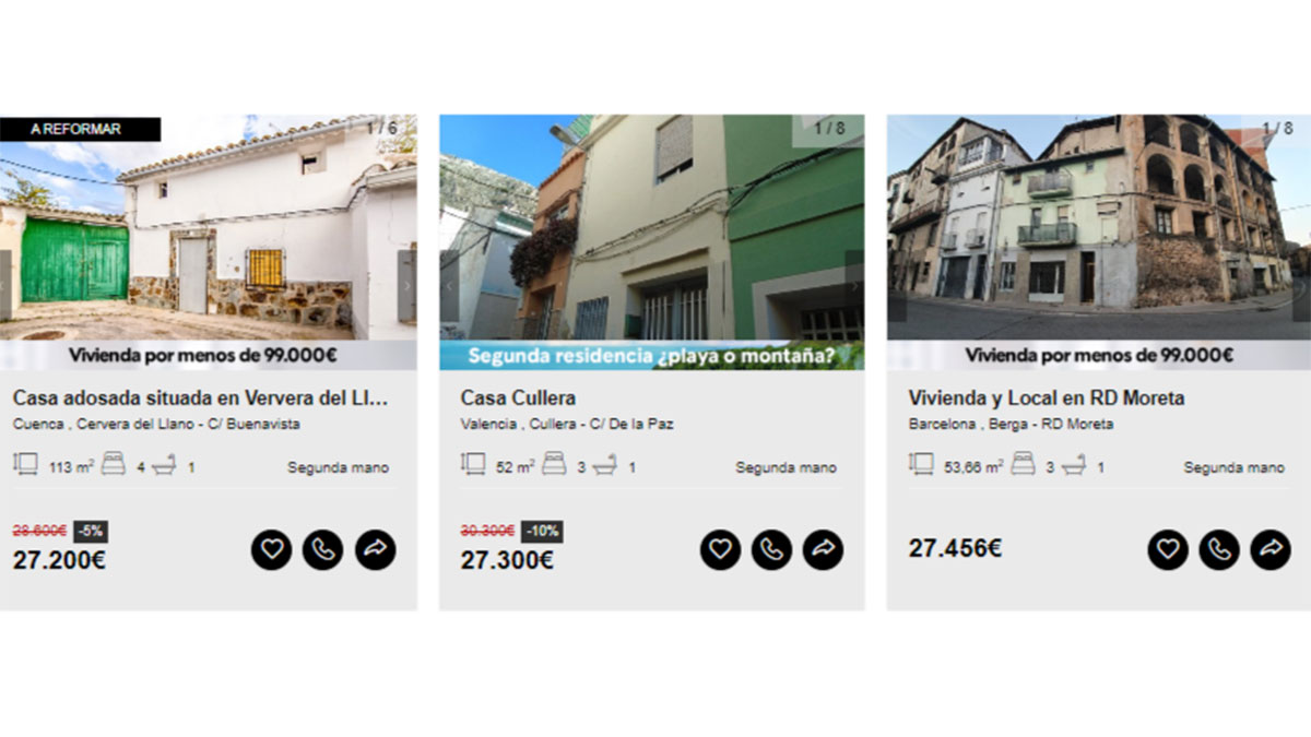 Vivienda en venta 27.000 euros