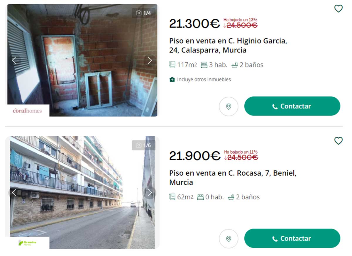 Viviendas en venta en Murcia