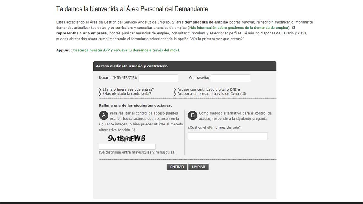 Área demandante de empleo