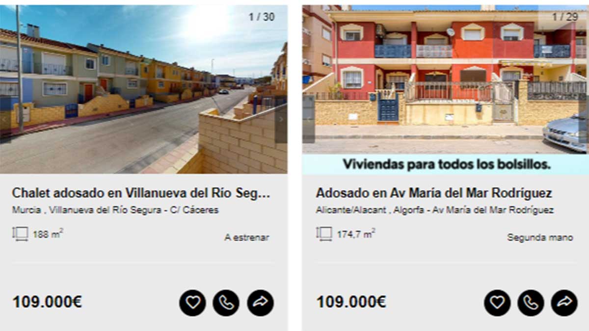 Casas en venta por 109.000 euros