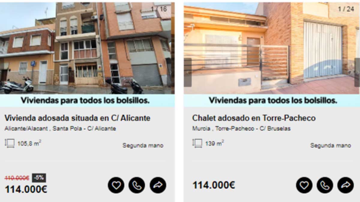 Casas en venta por 114.000 euros