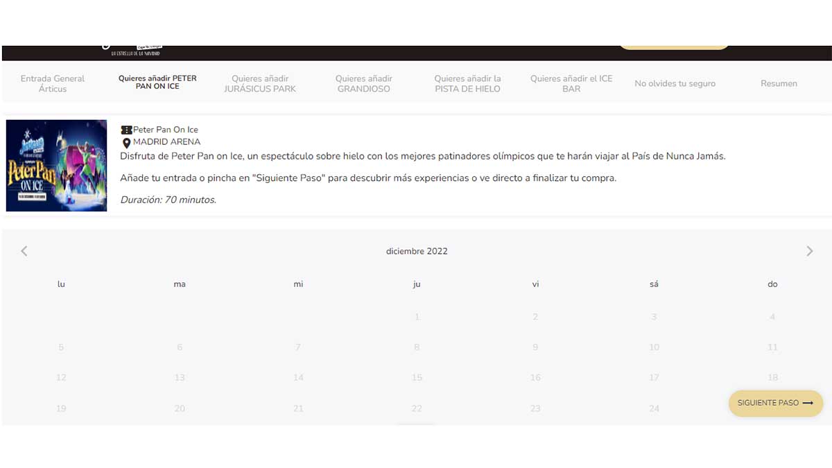 Compra de espectáculos